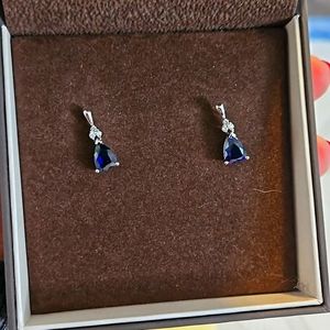 Jared Sapphire and Diamond Earrings